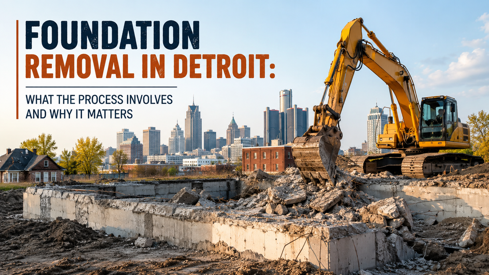 Foundation Removal in Detroit: What the Process Involves and Why It Matters